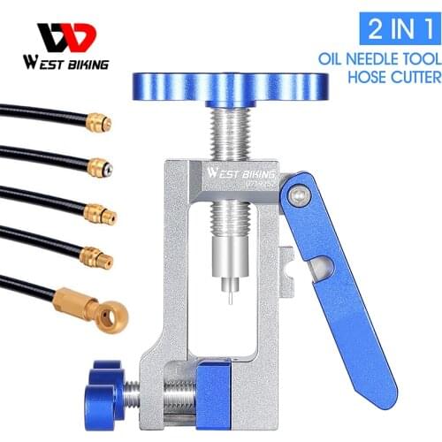 WEST BIKING 2 in 1 Bicycle Brake Hydraulic Hose Needle Driver Cutter Repair Tool for MTB Road Bike Hydraulic Brake BH90 BH59