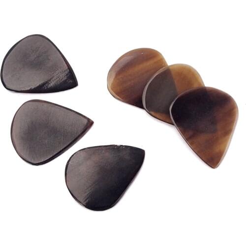 10Pcs Buffalo Horn Guitars Ukulele Pick String Instrument Parts