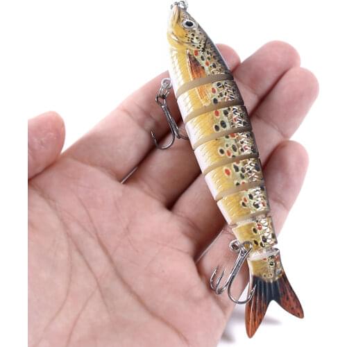 HENGJIA 12.5cm 22g Sinking Wobblers Fishing Lures Jointed Swimbait Hard Bait Fishing Tackle For Bass Isca Crankbait