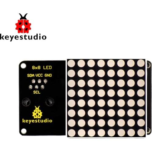 Keyestudio Easy Plug RJ11 8*8 LED Dot Matrix Module 180 degree Interface for Arduino STEM