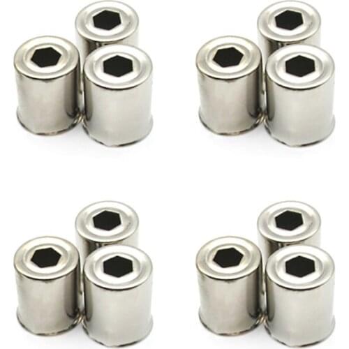 12 Pieces Hexagonal Hole Silver Steel Cover Replacement Microwave Oven Magnetron Household Kitchen Electrical Parts Accessories
