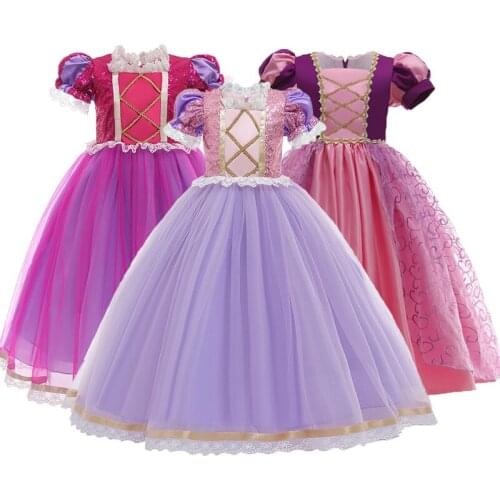 Summer Wedding Princess Dress For Girls Kids Cosplay Costume Clothes Children Christmas Party Clothing Birthday Present