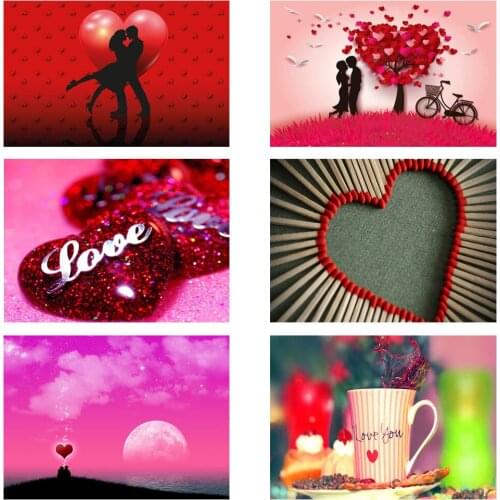 5D Diy Diamond Painting Love Heart Series Kit Set Full Round Drill Diamond Embroidery Mosaic Cross Stitch Home Decoration