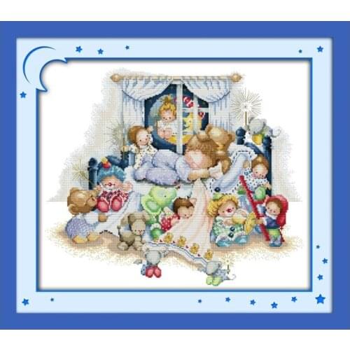 Thumbelina cross stitch kit cartoon 14ct 11ct print canvas stitching embroidery DIY handmade needlework