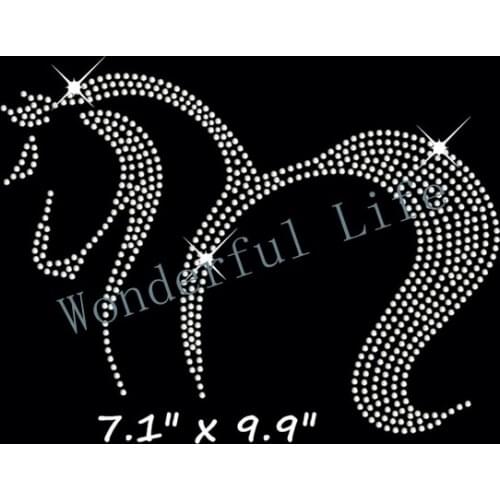New product free shipping Rhinestone Horse Transfer For Your Own Apparel- Barrel Racing Rodeo