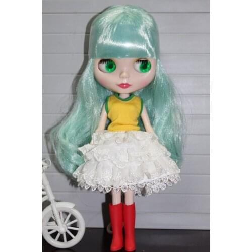 Nude dolls light green long hair Factory doll ,Fashion doll Suitable For DIY Change BJD Toy For Girls
