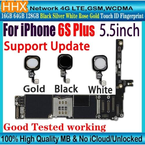 16GB/64GB/128GB Original Replace For iPhone 6S Plus Motherboard With Touch ID,No iCloud Unlocked Logic Board Pink Gold black