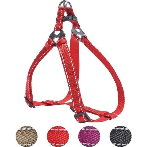 Adjustable Nylon Dog Harness Reflective Chest Vest No Pull Pet Puppy Harness for Small Medium Large Dogs Corgi Dog Supplies