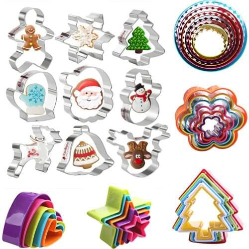 Heart Cookies Chocolate Cutter Mold Plastic Cake Mould Biscuit Plunger Forms for Cookies Cake Decorating DIY Kitchen Baking Tool