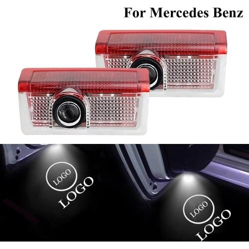 LED Car Door Light Laser Projector Shadow Lamp Auto Welcome Lights For Mercedes Benz W212 E300 4MATIC ML300 E A B C M Class