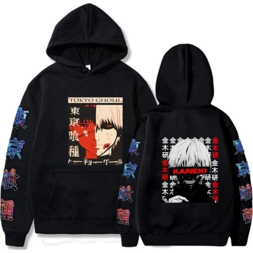 Tokyo Ghoul Kaneki Print Hoodie Loog Sleeve Sweatshirt Unisex Harajuku Anime Autumn Winter Men Women Halloween