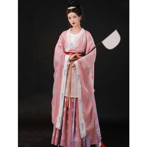 Tang china national costumes traditional hanfu dress folk dance ancient women clothing TV Film cosplay robes