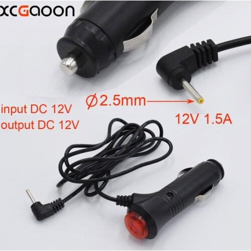 XCGaoon 1.2Meter ( 3.9ft ) 2.5mm port 12V 1.5A Car Charger Adapter for Car Radar Detector & GPS Input DC 12V