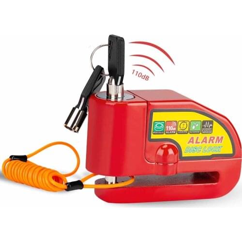 Motorcycle Alarm Lock 110DB Sound Thief Protection Motorbike Wheel Disc Brake Alarm Battery In Lock Security For Suzuki Kawasaki