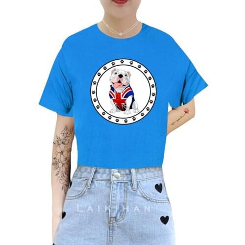 Summer New 90 ’s BRITISH BULLDOG Short Sleeve Print Clothing Womens T-Shirt Harajuku Graphic Clothing Womens Top,Drop Ship