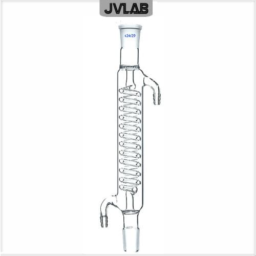 Serpentine Condenser Lab Glassware Condenser Suitable For Vertical Distillation Or Reflux Device Length 300mm OD 38mm Mouth 24mm
