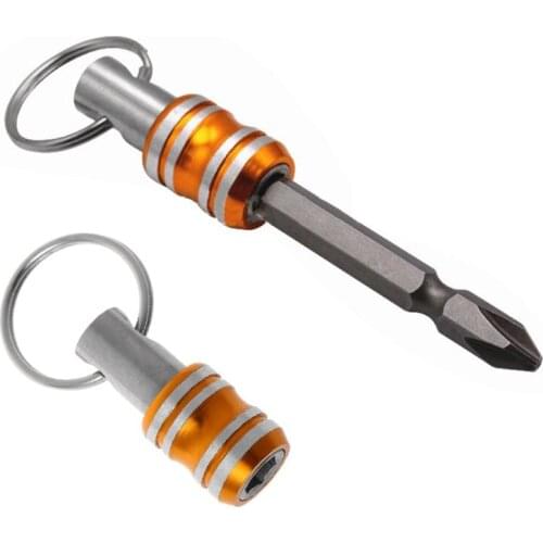 1/4 Inch Hex Shank Screwdriver Bits Holder Extension Bar Drill Screw Adapter Quick Release Easy Change Keychain