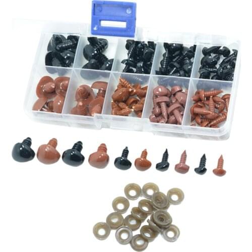 100Pcs Plastic Noses & Eyes DIY Safety Nose for Teddy Bear Dolls Toys Making
