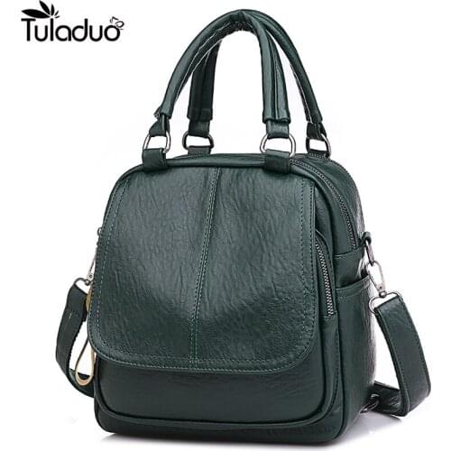 2020 Fashion High Quality Women Backpacks Multi function Leather Ladies Chains Small Backpack Teenage Female Luxury Designer bag