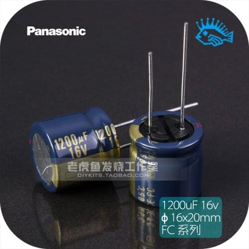 5pcs/50pcs 16V1200uF 16V Panasonic FC series brand new original fever audio gold electrolytic capacitor 16x16mm