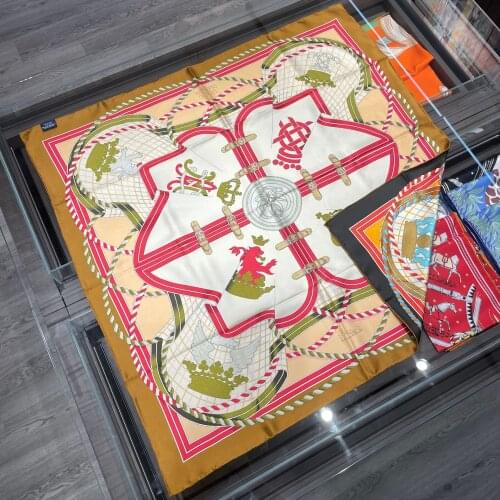 90cm Luxury 100%Double-sided mulberry silk Womens all-match hairband scarf bohemian shawl Beach Towel Scarves Dustproof Hijab