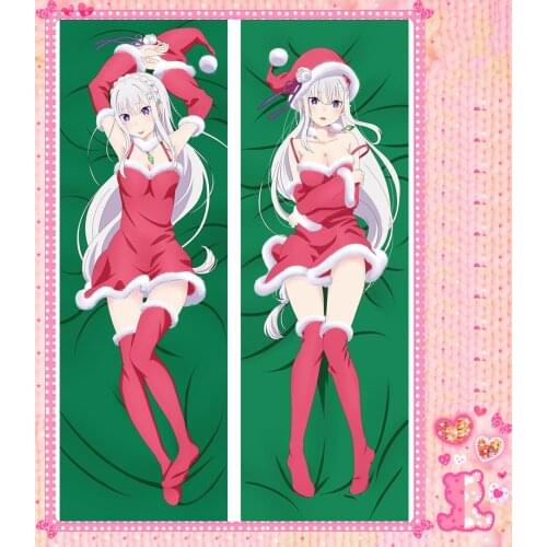 Anime Cartoon Re : Zero Kara Hajimeru Isekai Seikatsu Double sided hugging Pillow Case Pillow Cover Pillowcase Peach Skin 77013