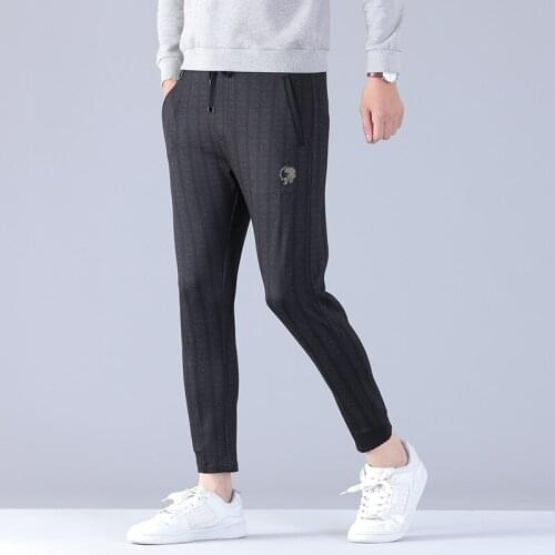 Brand Men Fashion Pants Casual Mens Business Male Trousers Classics Mid weight Straight Full Length Fashion breathing Pant