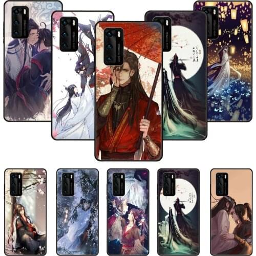 Phone Case For Huawei P20 P30 P40 P Smart Z + P10 Mate 30 10 20 Lite Pro Black Cover Prime Silicone Etui Anime Mo Dao Zu Shi