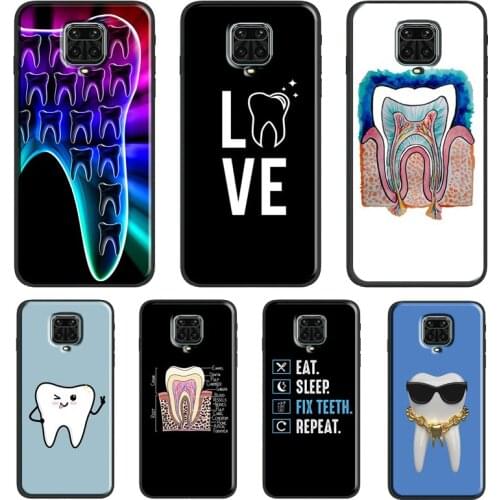 Dentist Tooth Pattern For Xiaomi Redmi Note 7 8 Pro 8T 9S Note 9 10 Pro Cover For Redmi 9T 9 9A 9C 7A 8A Case