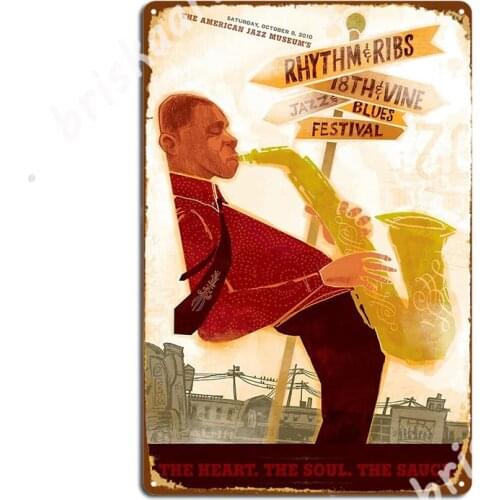 Jazz Festival Metal Signs Wall Decor Design Club Bar Cinema Garage Tin sign Posters