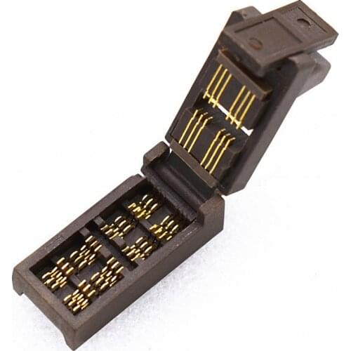 SOT23-6L-1.3 Burn in socket pin pitch 0.95mm IC body size 1.3mm clamshell test programming adapter Kelivn burn in socket