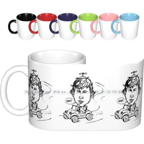 Rude Man Who Shushes , Please Call Ceramic Mugs Coffee Cups Milk Tea Mug The Unique Unique Art Cool Funny Comedy Cartoon Music