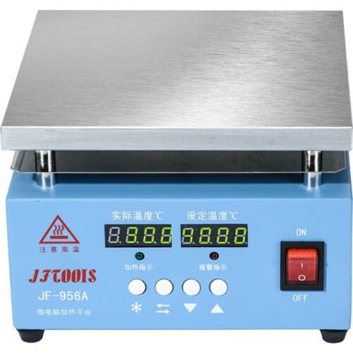 JF-956A Mini Preheat Station 200*200 MM Digital Constant Temperature Heating Platform for Mobile Phone LCD Screen Repair