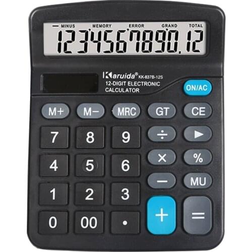 New large screen solar calculator 12 digit arithmetic student financial office stationery computer