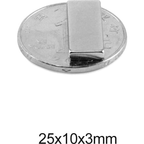 5/10/20/50/80PCS 25X10X3 Square Strong Magnetic Magnets 25mmX10mm Permanent Neodymium 25x10x3mm Block Search Magnet 25*10*3