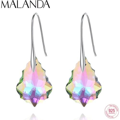 Malanda Crystals From SWAROVSKI Baroque Pendant Drop Earrings For Women New Fashion Dangle Earrings Wedding Party Jewelry