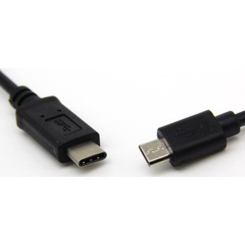 Micro 5Pin Male to Usb3.1 Type C Male Converter Adaptor Data Cable Cord 1m