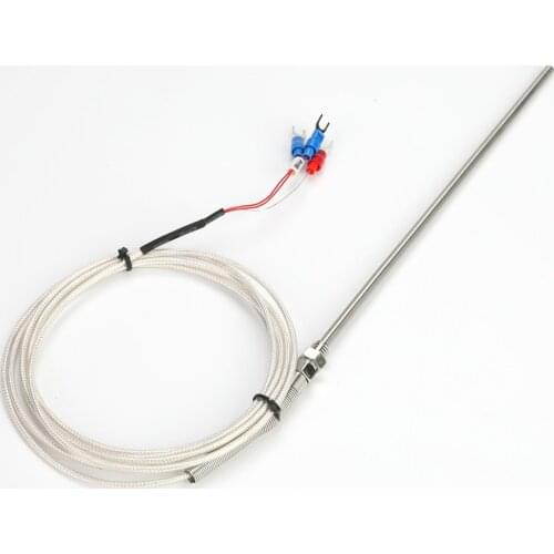 Minus 200-421℃ High precision stainless steel thread M8 PT100 probe temperature sensor wire 1M 2M 5M probe length 200M 150M 50M