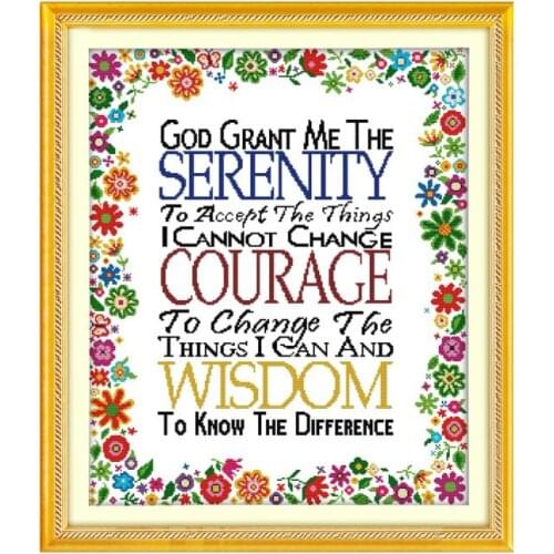 11CT 14CT Multi-Specification Cross Stitch Kit, Gods Gift English Word Hand Embroidery Crafts Decorative Sewing Embroidery