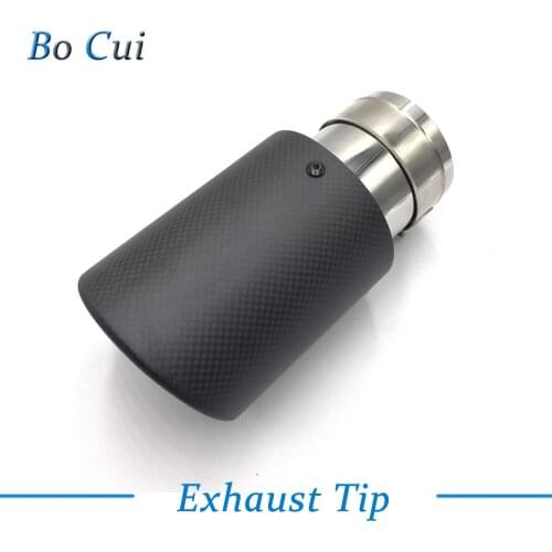 1PCS Inlet (63mm) Outlet (89mm) Carbon Exhaust Tip/Muffler pipe For BM-W BENZ Car Accessories For AKRAPOVIC Tip