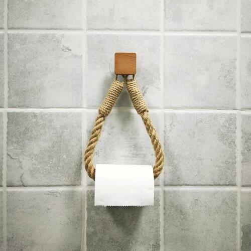 Wall hangs wooden paper holder holder rack bedroom sitting room toilet adornment to braid by hand decoracion del hogar