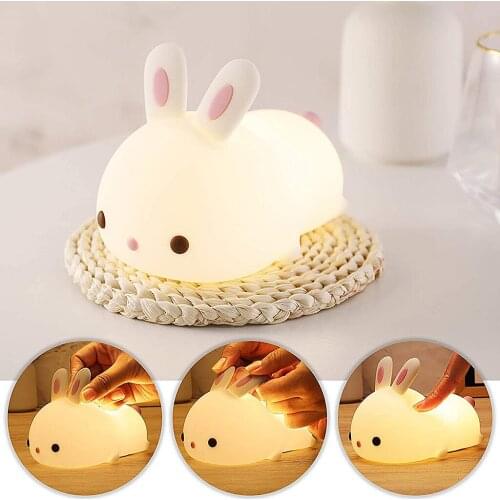 Bunny Night Light for Kids Glow up Color Changing Squishy Stuff Anime Rabbit