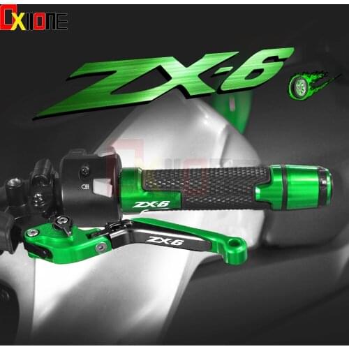 Motorcycle Brake Clutch Levers Handlebar hand Grips Ends For Kawasaki ZX-6 ZX6 1990 1991 1992 1993 1994 1995 1996 1997 1998 1999