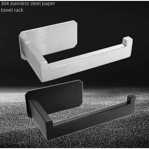 Self Adhesive Toilet Paper Holder Kitchen Washroom Stainless Steel Paper Towel No Drilling Toilet Roll Holder Household Gadgt