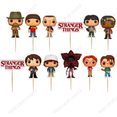 Stranger Things Theme Candy Cupcake Toppers Party Decrations Cake Topper Toys For Kids Baby Shower 12pcs/Lot