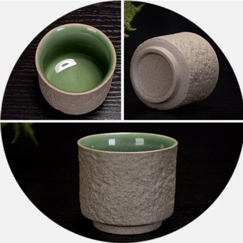 Vintage Tea Bowl Japanese Coarse Pottery Teacup Retro Ceramic Office Master Cup For Puer
