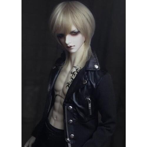 [wamami] 770# Black Rivet Collar Fight Wool Twill Coat 1/4 MSD 1/3 SD DZ AOD BJD Dollfie