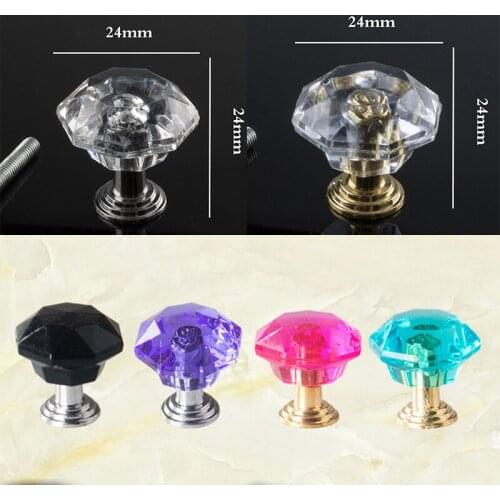 10pcs Glass Clear Knob Drawer Furniture Knob Pull Handle for Knob Cupboard Cabinet Drawer Fittings Acrylic Hardware Handles