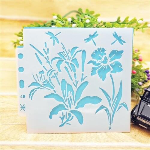 13*14CM Birthday shield DIY cake scrapbook stencils hollow Embellishments printing lace ruler Valentines Day Cover template