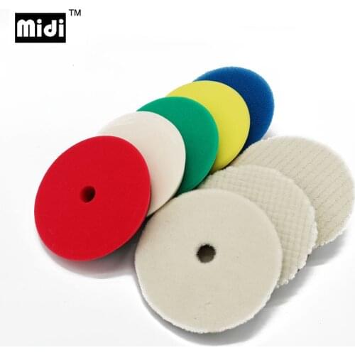 5/6 Inch 8pcs Polish Kit Europe Sponge Different Hardness Polishing Car Sponge Pad For Dual Action polisher